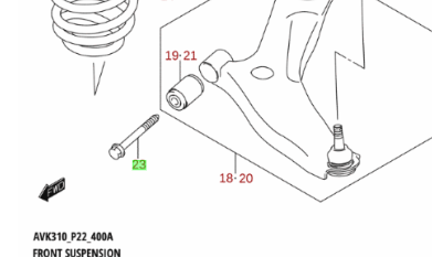 NEW Genuine Suzuki CELERIO Suspension Arm Sub Frame BOLT 09135-12018