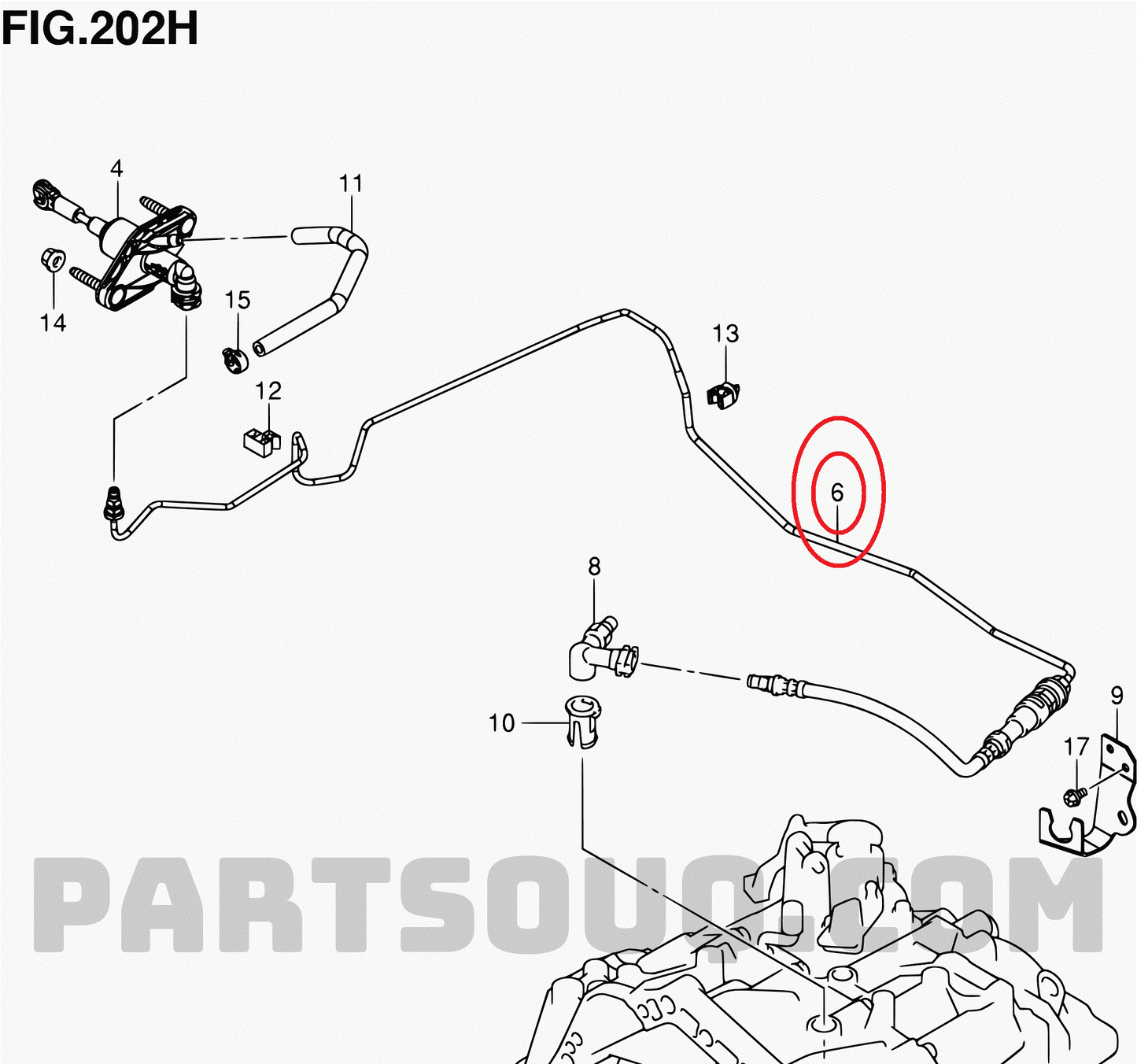 NEW Genuine Suzuki SWIFT SPORT 1.6 Clutch MASTER CYLINDER PIPE 23830-69L60