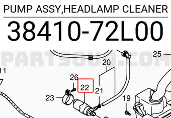 NEW Genuine Suzuki SWIFT SPORT 2011-2016 Front HEADLIGHT WASHER PUMP Water 38410-72L00