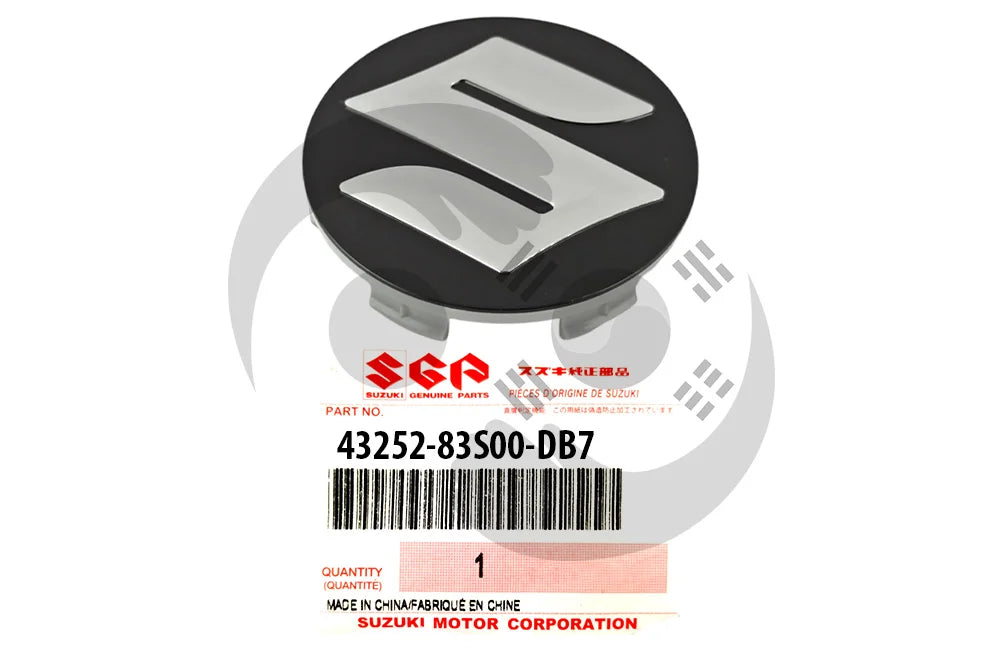 NEW Genuine Suzuki Swift 2024-On Alloy Wheel Centre Cap Black Chrome 43252-83S00-DB7