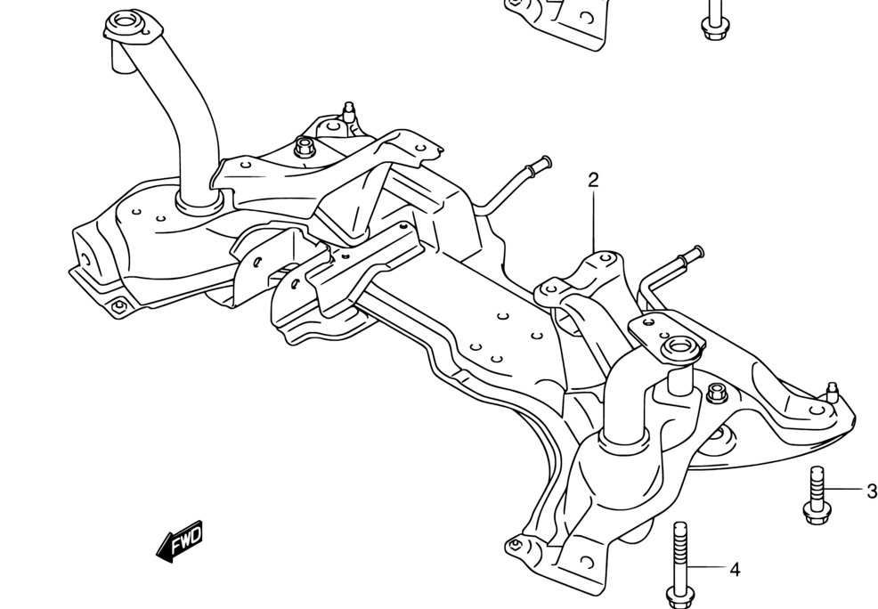 NEW Genuine Suzuki SX4 2.0D Suspension Sub Frame Front 45810-55L10