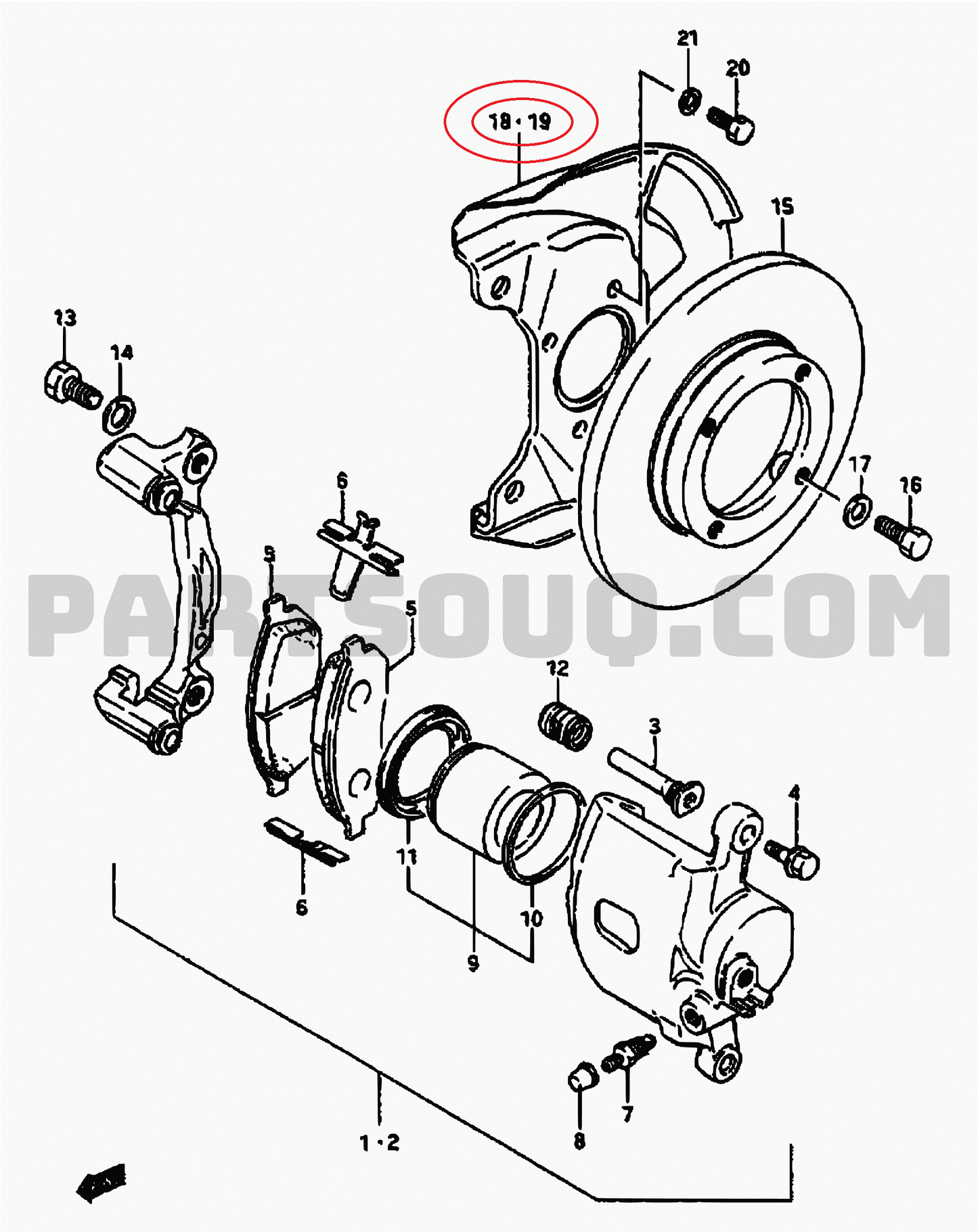 2x NEW Genuine Suzuki SUPERCARRY Front Brake Disc Back Cover Plates PAIR