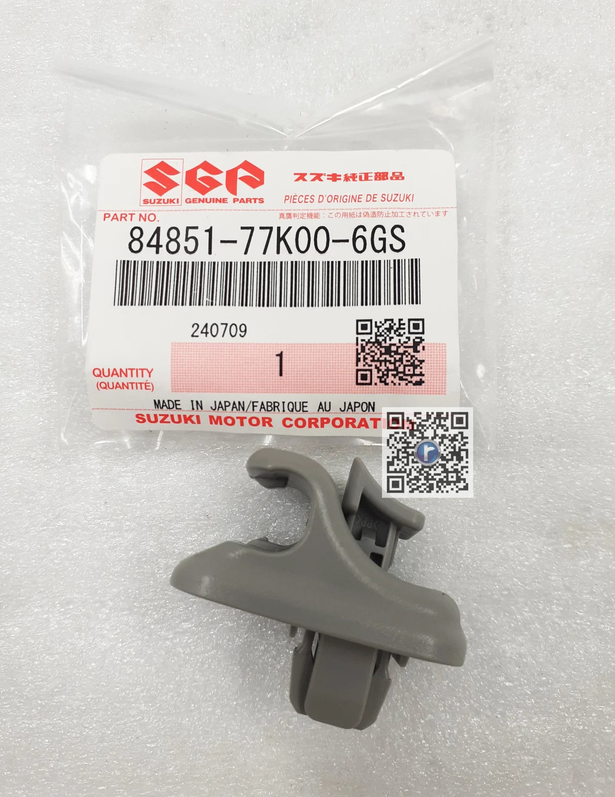 NEW Genuine Suzuki JIMNY Sunvisor CLIP 84851-77K00-6GS