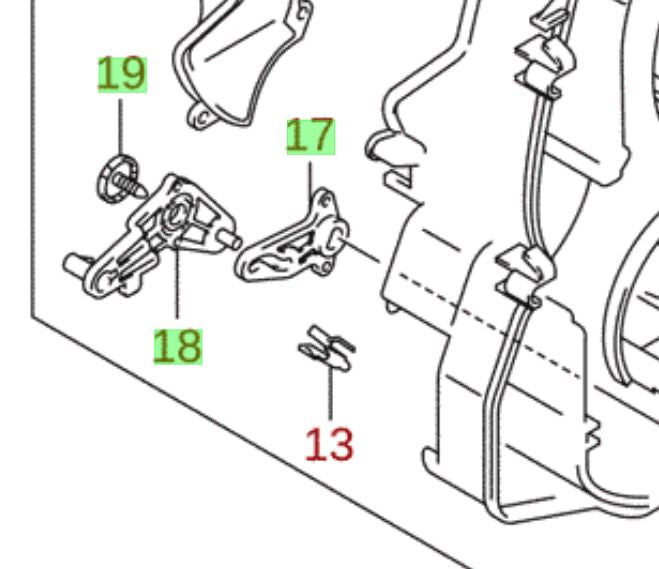 NEW Genuine Suzuki IGNIS 2000-06 Heater Control Link Lever Set