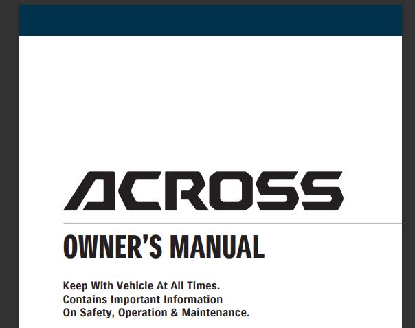 NEW Genuine Suzuki A-CROSS OWNERS HANDBOOK MANUAL 99011-53ZM0-SGB