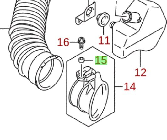 1x NEW Genuine Suzuki SWIFT SPORT 1.6 Air Suction Pipe SPACER 09180-06309