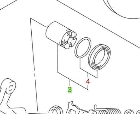 NEW Genuine Suzuki IGNIS 2000-06 REAR Caliper PISON SEAL REPAIR KIT 55840-60J01