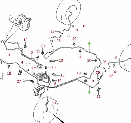 2x NEW Suzuki SWIFT 2017-2024 Brake METAL PIPE HOSE Front to Rear
