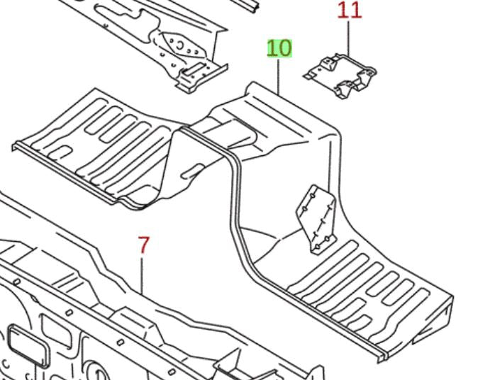 NEW Genuine Suzuki Jimny MID FLOOR HOOD PANEL SECTION 61140-81A00