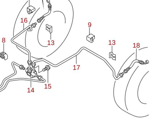 NEW Genuine Suzuki IGNIS Up to 2006 Rear Brake Pipe Metal 51480-78F00