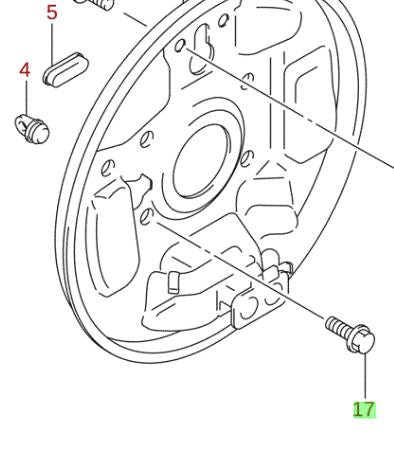 4x NEW Genuine Suzuki Brake Disc Cover Bolt 09117-08070