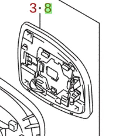 NEW Genuine Suzuki SX4 Door Wing Mirror Glass LEFT 84740-54L10