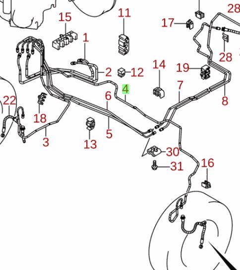 NEW Genuine Suzuki SWIFT SPORT Front Left Brake Pipe Metal 51440-68L50