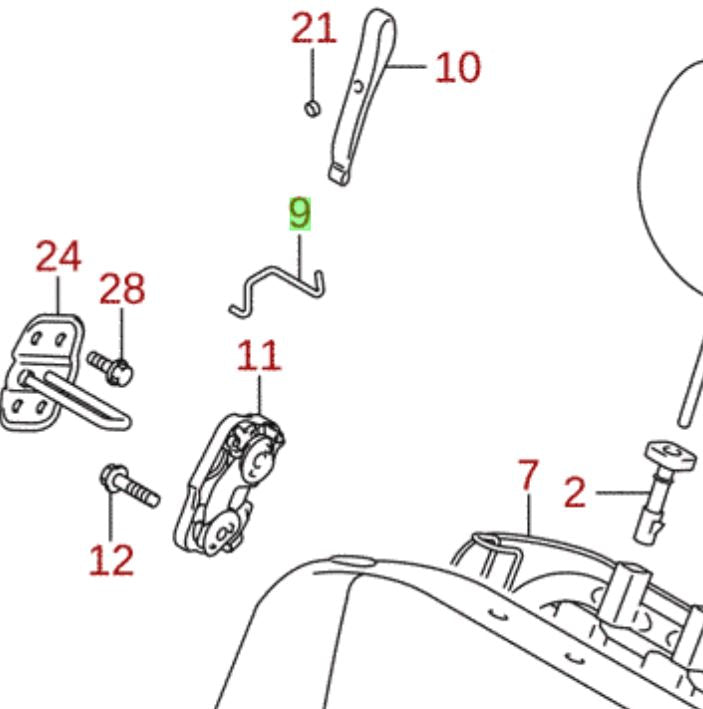 NEW Genuine Suzuki ALTO Rear Seat Back RELEASE WIRE Right 87485M68K00
