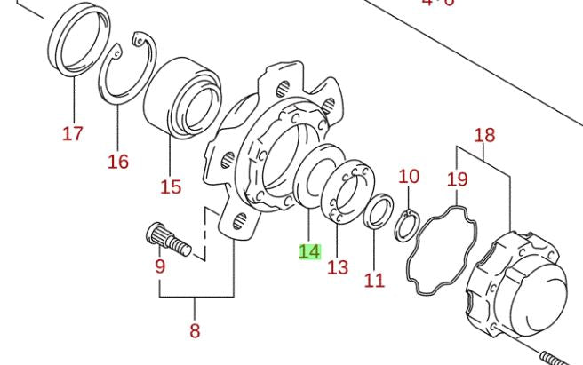 NEW Genuine Suzuki JIMNY Front Wheel Bearing Washer 43465-60A00