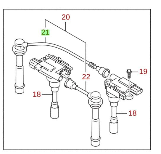 NEW Genuine Suzuki GRAND VITARA SWIFT SX4 IGNIS High Tension Cord 33730-80G00