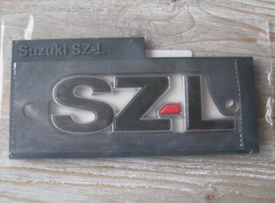 NEW Genuine Suzuki SZ-L Tailgate Boot BADGE Chrome Red EMBLEM BADGE-SZL00