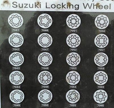 NEW Genuine Suzuki 7026 (7046) Locking Wheel Bolt KEY Head 990E0-07026 21mm