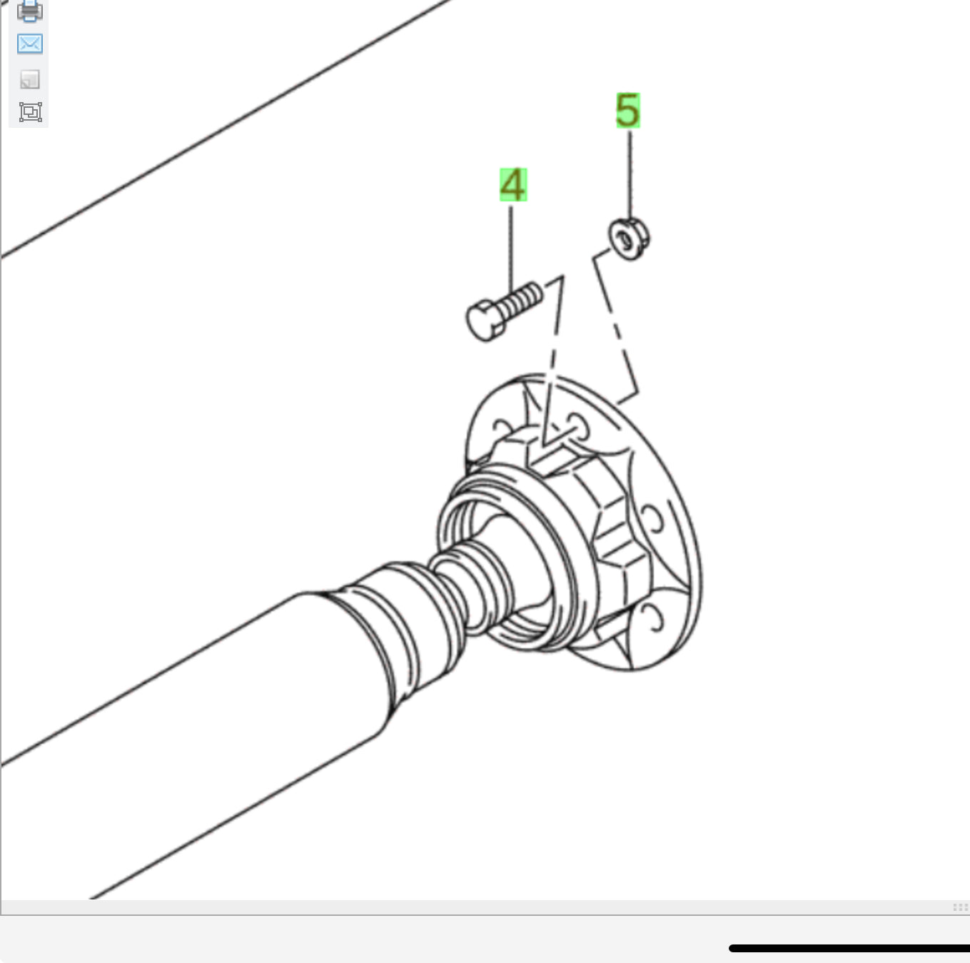 6x each of NEW Genuine Suzuki Bolt & Nut for Rear Prop Shaft to Diff 01500-1035A 08316-1010A