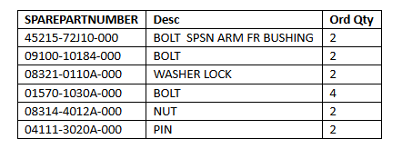 NEW Genuine Suzuki Parts 2