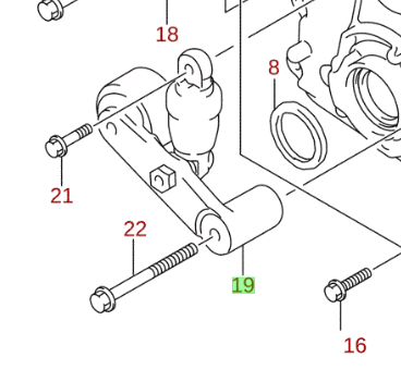 Suzuki swift outlet alternator belt