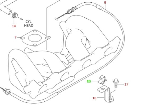 NEW Gen Suzuki JIMNY Throttle Cable Stay Clip Holder