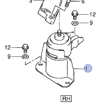 NEW Genuine Suzuki SWIFT SPORT 2005-10 Engine Mount Right Hand Side 11610-57KA0