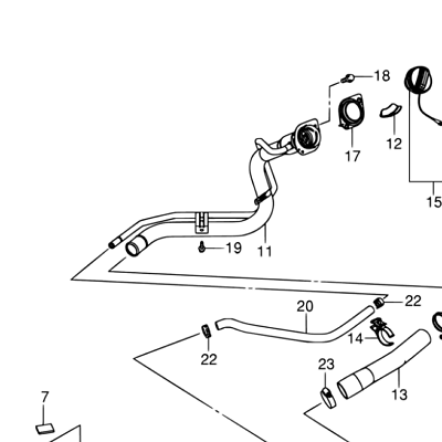 NEW Genuine Suzuki Swift 2011-2016 Petrol Fuel Filler Pipe Metal 89201-68L00