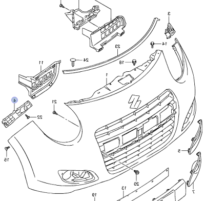 NEW Genuine Suzuki ALTO 09-16 Front Bumper Wing Bracket RIGHT DRIVER 71731M68K00