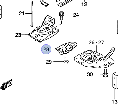 NEW Genuine Suzuki ALTO Anti Roll Plate Bracket Mount CENTRE JACK POINT 03-06