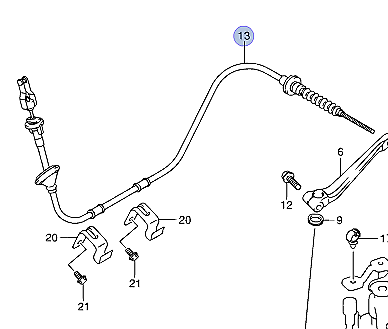 NEW Geunine Suzuki Alto 1.0 Clutch Cable 2009-2016 Left Hand Drive 23710M68K02