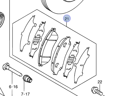 NEW Genuine Suzuki VITARA 15- Front Brake Pads Pad SET OF 4 MODIFIED 55810-61M02