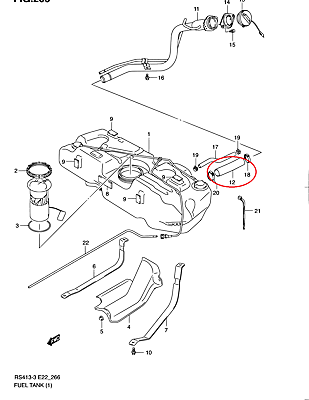 NEW Genuine Suzuki SWIFT 2005-11 PETROL FUEL RUBBER HOSE TANK 89241-62J00