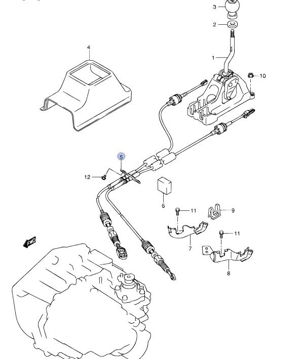 NEW Genuine Suzuki SWIFT SPORT 1.6 Gear Cables PETROL 6 SPEED 28300-70L01
