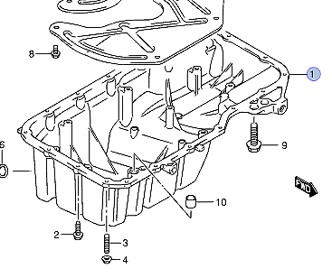NEW Genuine Suzuki SWIFT 2005-2010 1.3 1.5 Engine Oil Sump Pan 11511-63J06