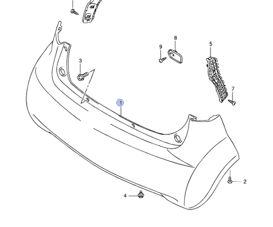 NEW Genuine Suzuki SPLASH Rear BUMPER Cover PRIMED Type 1,2,3 71811-51K00-799