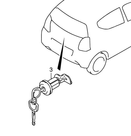 NEW Genuine Suzuki JIMNY Rear Boot Tailgate Lock Barrel Cylinder 2 Keys 82500-81821