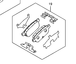 NEW Genuine Suzuki SWIFT SPORT 2011-2017 REAR BRAKE PADS Set 4 55800-68L21