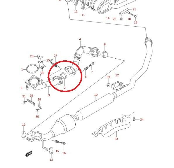 NEW Genuine Suzuki SWIFT & SPORT EXHAUST GASKET Seal Ring Bull Ring 14183-79J00