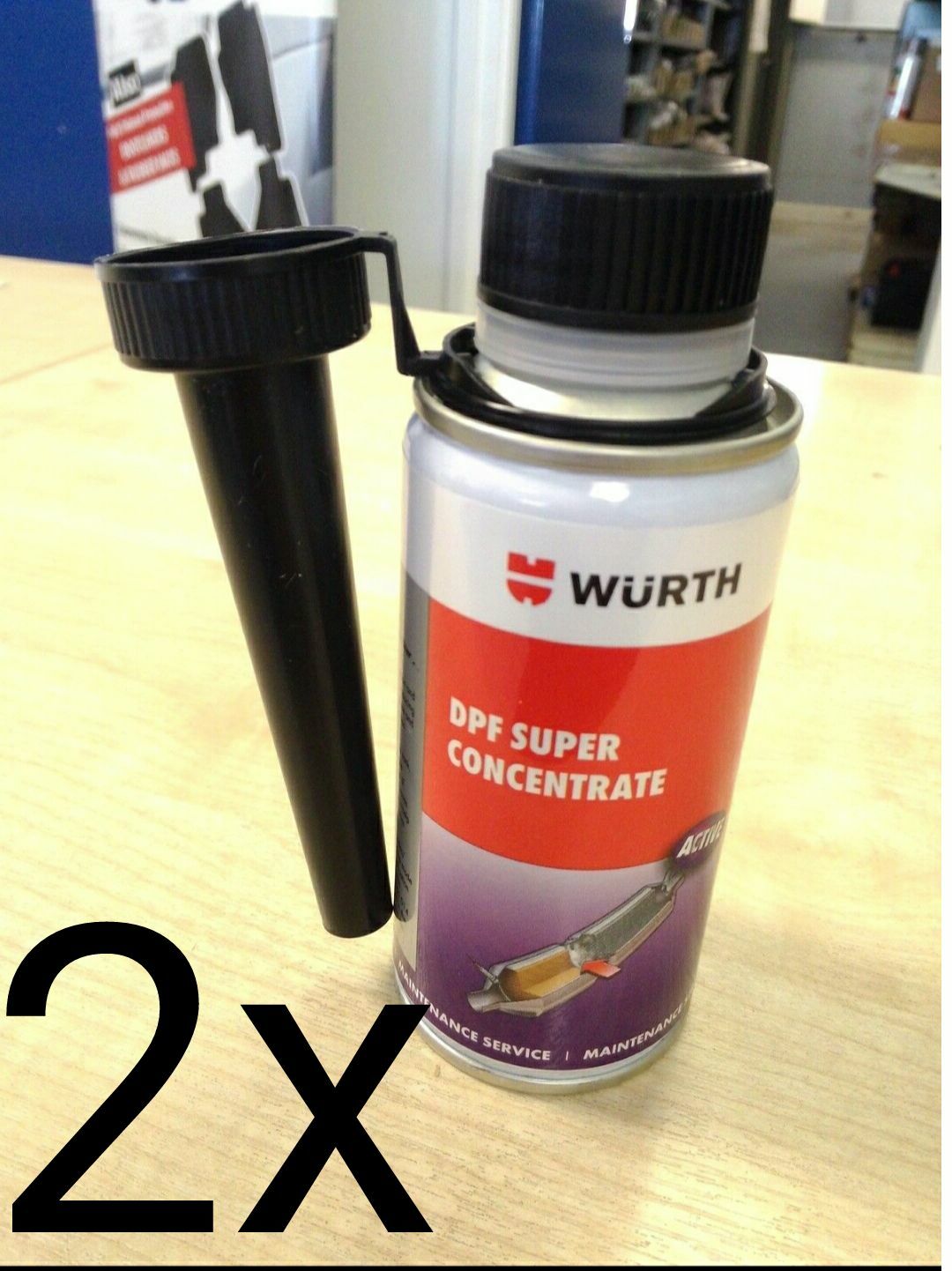 2x NEW GENUINE WURTH DPF SUPER CONCENTRATE CLEANER FUEL ADDITIVE 150ML