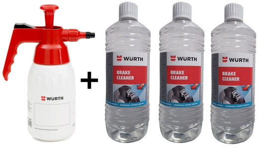 Genuine WURTH Brake Cleaner PUMP SPRAY BOTTLE 0891503001 + 3L FLUID 0890108100