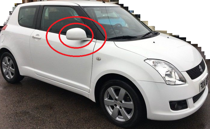 NEW Suzuki SWIFT Wing Mirror Back Cover Cap RIGHT DRIVER 8471A-62JA0-ZNL White