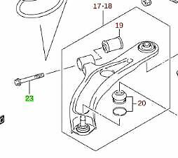 NEW Genuine Suzuki SWIFT 2005-2016 Suspension Arm Sub Frame BOLT 09135-14011