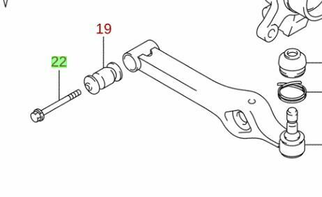 1x NEW Genuine Suzuki IGNIS Front Suspension Track Control Arm Bolt 45215-72J10