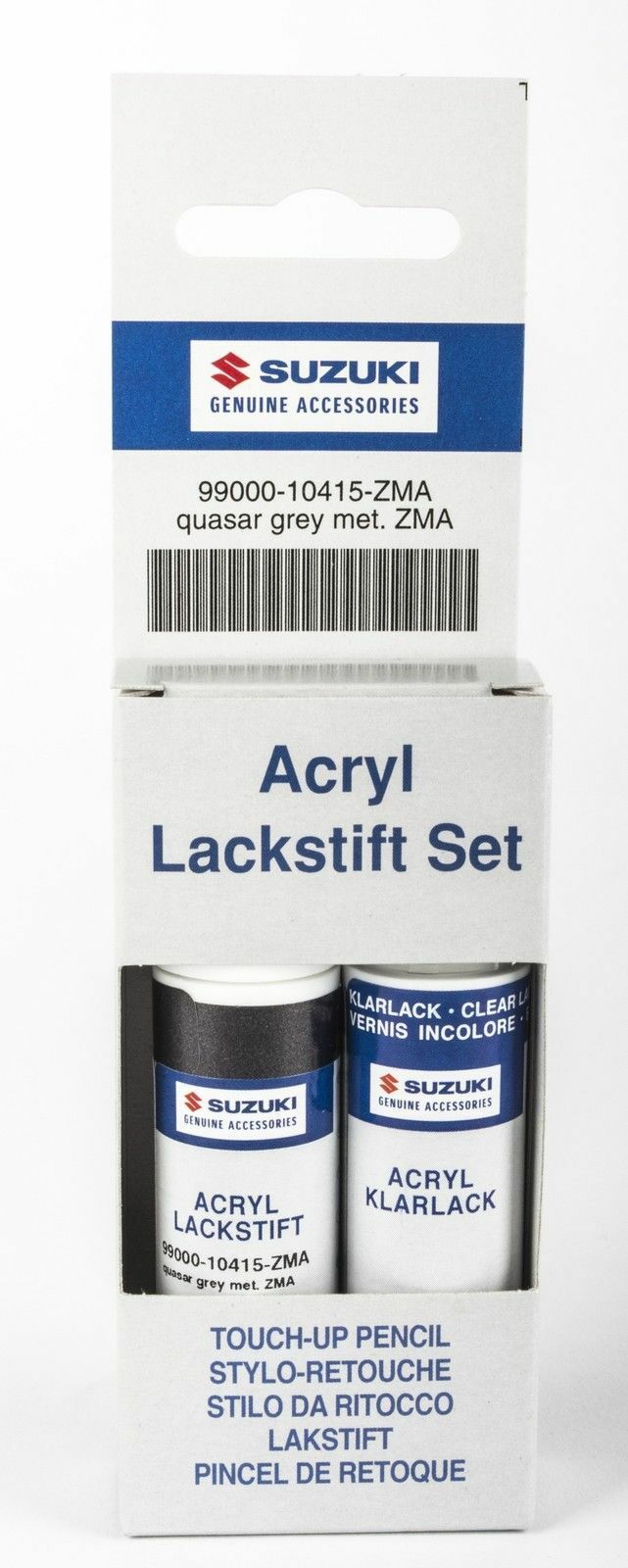 BRAND NEW Genuine Suzuki TOUCH UP PAINT Stick Pen Brush Set QUASAR GREY MET ZMA