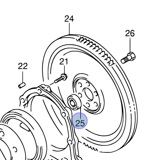 NEW Genuine Suzuki SWIFT 2005-11 Flywheel Spigot Input Shaft Bearing 12623-71C01