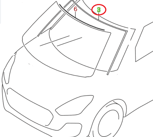 NEW Genuine Suzuki SWIFT 2017-ON Windscreen Windshield Seal Moulding 84611-52R02