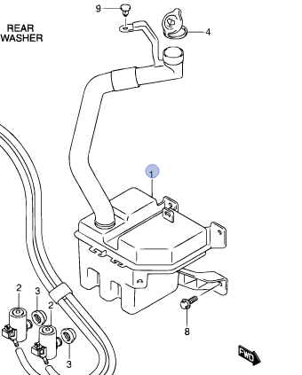 NEW Genuine Suzuki SWIFT 2005-11 Washer Bottle Tank Resovoir NO CAP 38450-62JA1