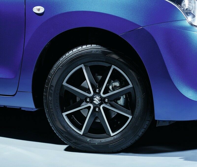 4x NEW Genuine SWIFT 2017-On Alloy Wheels 15" 43210-60PS0-0SP BLACK Silver