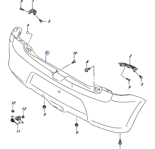 NEW Genuine Suzuki SWIFT 2017-24 REAR BUMPER Cover PRIMED 71811-53R00-799